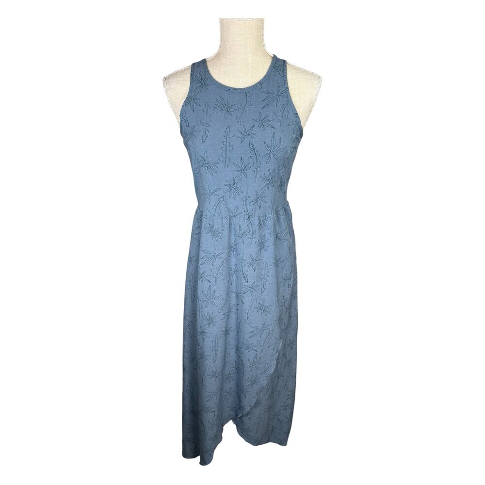 Toad&Co Sun-kissed Maxi Dress Tropical Print Women's XS Blue Lightweight Summer - Picture 2 of 9